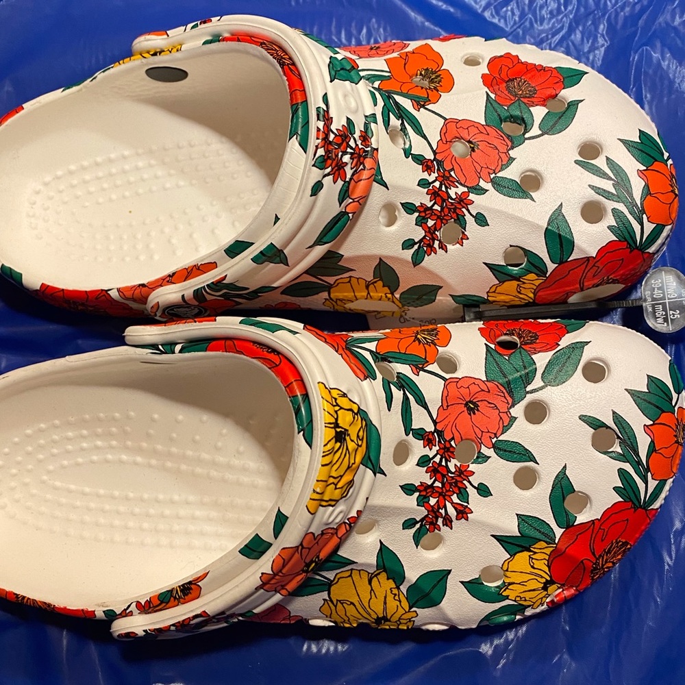 Floral crocs